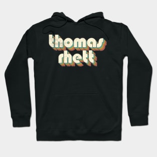 Retro Vintage Rainbow Thomas Letters Distressed Style Hoodie